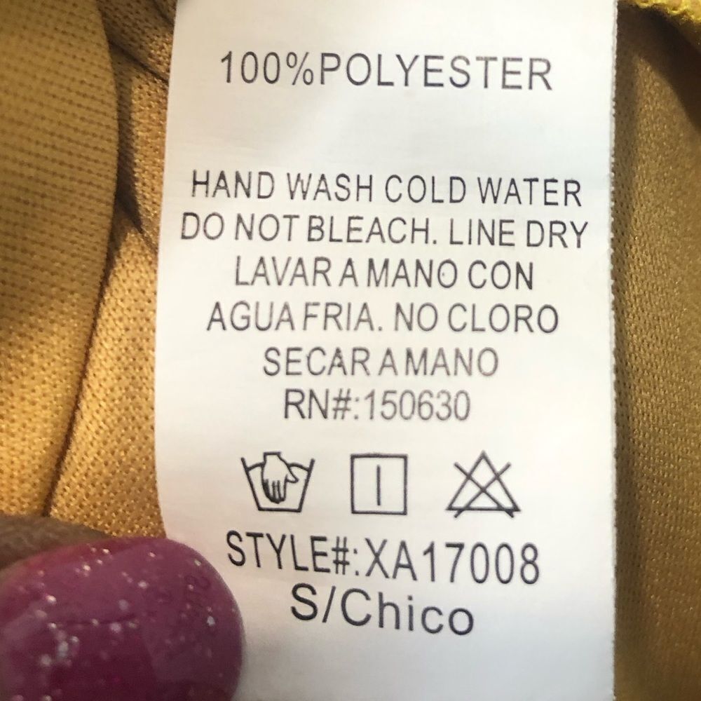 Windsor yellow thin spaghetti strap maxi prom homecoming dress, size small - Picture 11 of 16